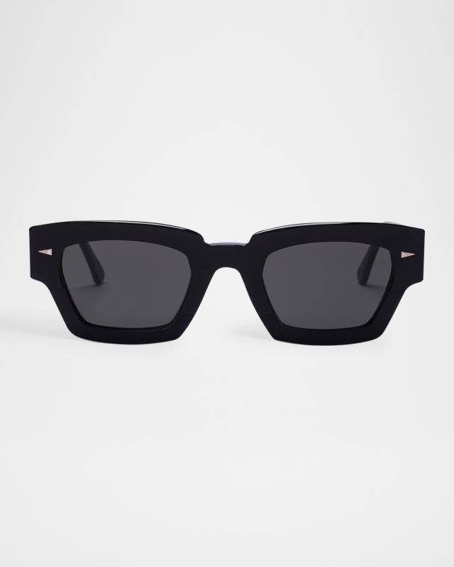 Villette Acetate & Nylon Rectangle Sunglasses